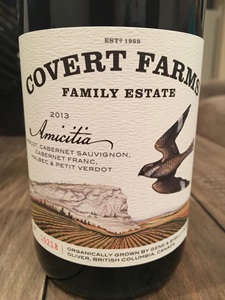 Covert Farms Amicitia Merlot, Cabernet Sauvignon, Cabernet Franc, Malbec & Petit Verdot 2013